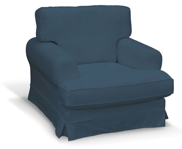 Potah na křeslo IKEA Ekeskog barva modrá látka pletený vzor