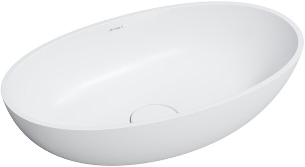 Omnires Shell M+ umyvadlo 60x35 cm oválné na pult bílá matný SHELLUNBM
