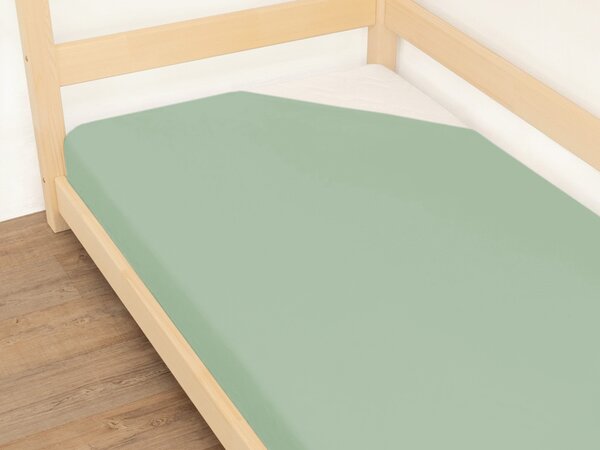Jednolůžkové prostěradlo JERSEY EXCLUSIVE z bavlny 160 g/m2 - Lesní zelená, 140 x 200 cm