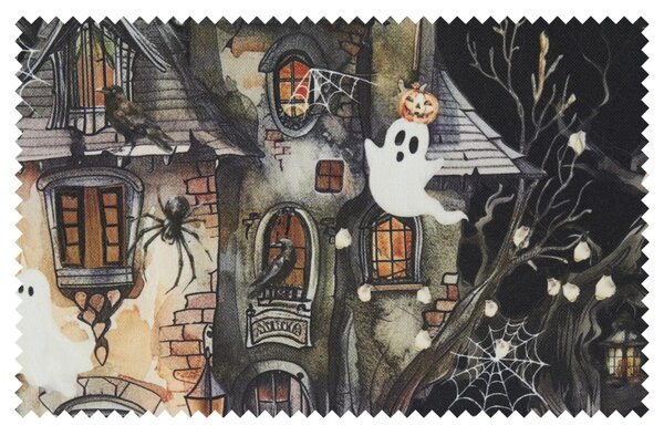 Běhoun na stůl HALLOWEENSKÝ DŮM černá, 37x140 cm