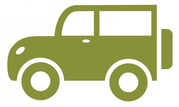 Auto Jeep - dětské samolepky na zeď autíčka zelená