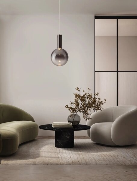 Designový lustr Entero smoky