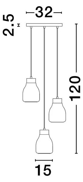 Designový lustr Blaku B