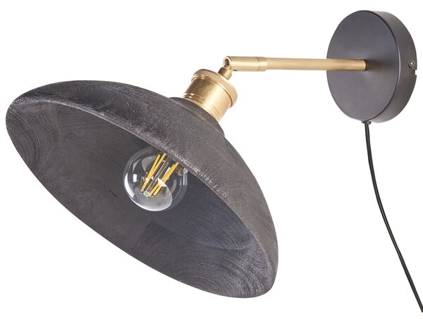 Nástěnná lampa YERALA Černá Mangové dřevo Nastavitelná