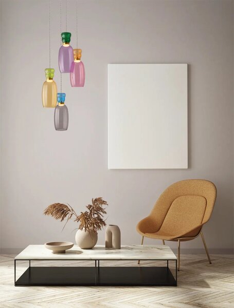 Designový lustr Pluma B – Více barev