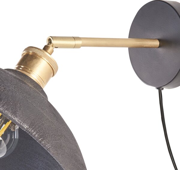 Nástěnná lampa YERALA Černá Mangové dřevo Nastavitelná