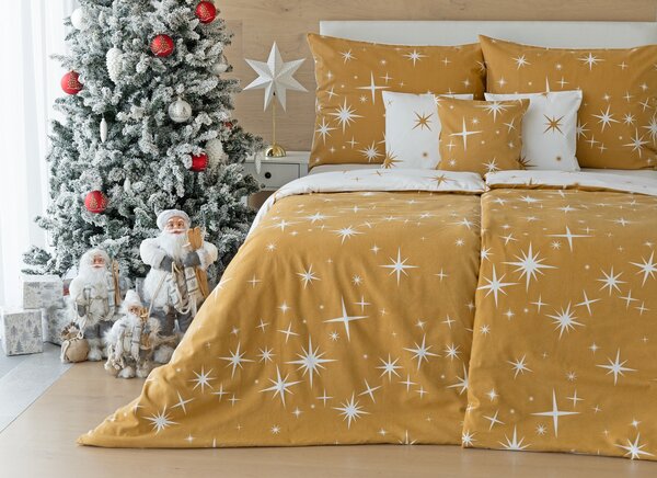 Povlečení Arietta Gold Flanel premium 1x 200/200, 2x 70/90