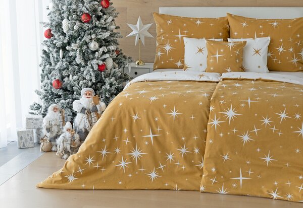 Povlečení Arietta Gold Flanel premium 1x 200/200, 2x 70/90