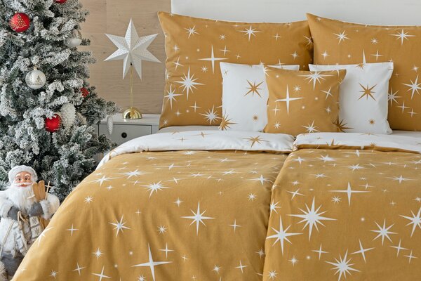 Povlečení Arietta Gold Flanel premium 1x 200/200, 2x 70/90
