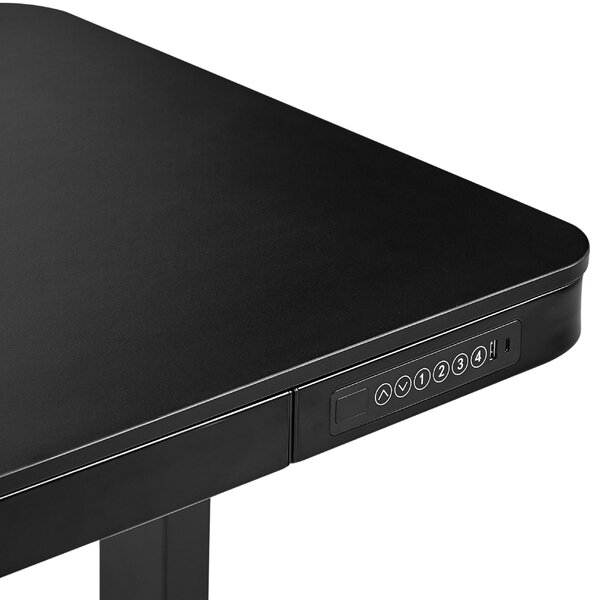 Elektricky výškově nastavitelný pracovní stůl KENLY 120 cm 60 cm s USB portem Černá