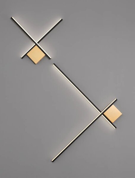 Designové nástěnné svítidlo Cross 50 zlatá
