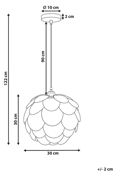 Závěsná lampa BAMPUR Bambus Přírodní