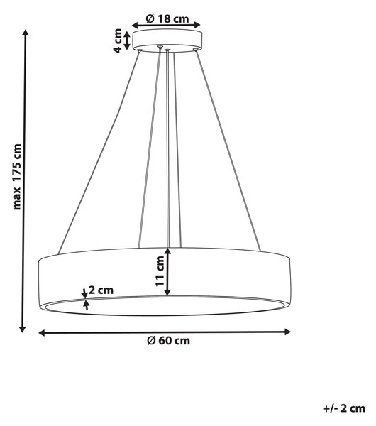 LED závěsná lampa BALILI Kov Bílá
