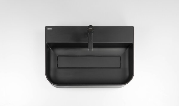 Deante Arnika, granitové umyvadlo na desku 505x405x135 mm, černá matná, DEA-CQA_NU5S