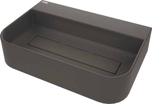 Deante Arnika, granitové umyvadlo na desku 605x405x135 mm, antracitová, DEA-CQA_TU6S