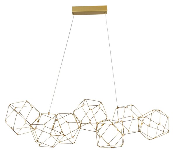 LED lustr Nebula 108 zlaté – Zlatá