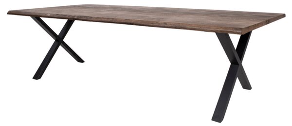 Jídelní stůl TUELUN hnědá/černá, šířka 300 cm