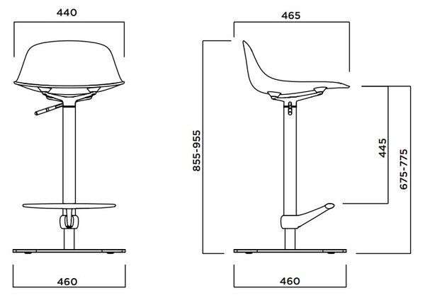 Infiniti designové barové židle Pure Loop Mini Updown