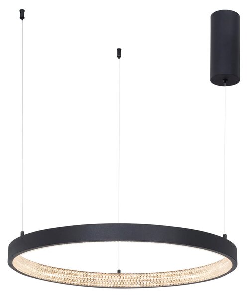 LED lustr Preston 60 černé – Černá