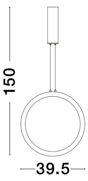 LED lustr Change 40 černé – Černá