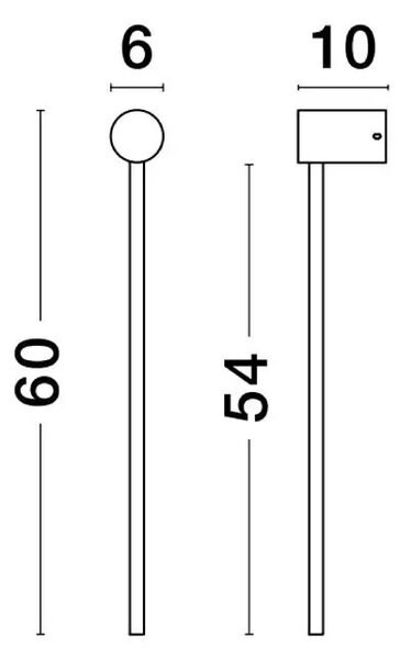 LED nástěnné svítidlo Synthesi bílé – Bílá