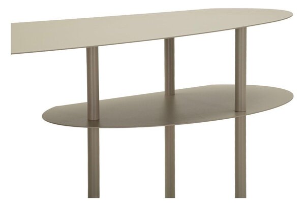 Šedobéžový kovový konzolový stolek 34x118 cm Saturn – Mauro Ferretti