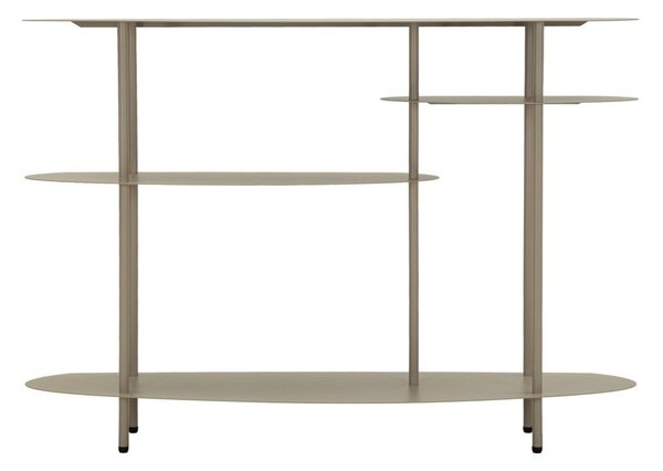 Šedobéžový kovový konzolový stolek 34x118 cm Saturn – Mauro Ferretti