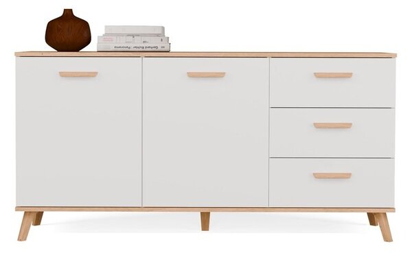 TP Living Komoda Olympo 2D3S 150 cm bílá/dub Artisan