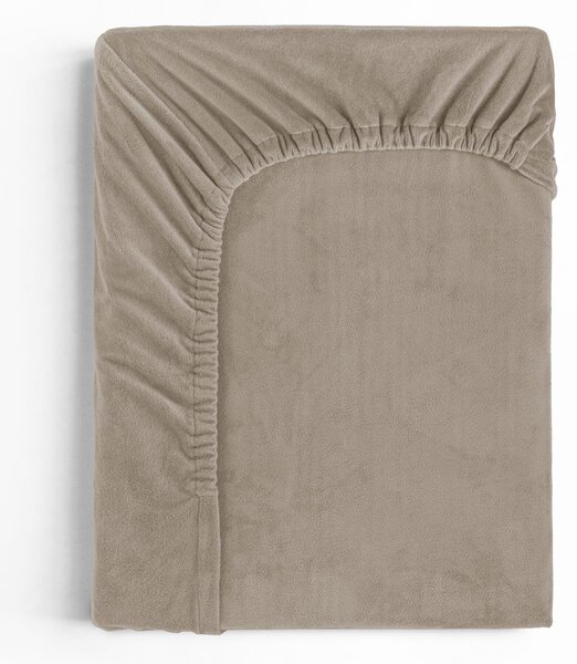 Sleeptime Sametové prostěradlo Taupe Velikost: 160x200