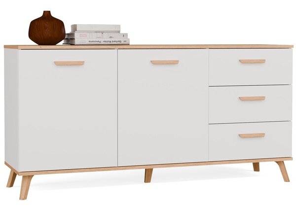 TP Living Komoda Olympo 2D3S 150 cm bílá/dub Artisan