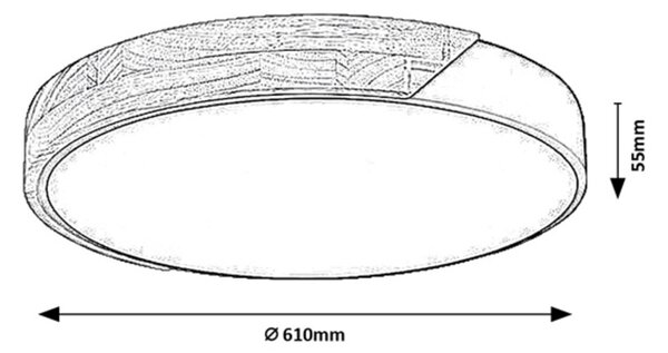 Stropní svítidlo LED 3000 / 4000 / 6500K biela, drevo IP20 Rabalux MAPLE2 71419