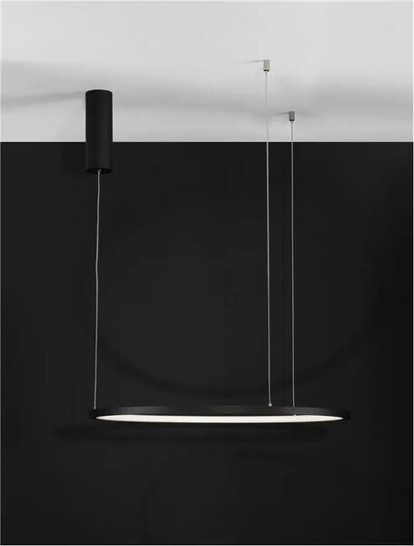 LED lustr Tarquin 60 černé – Černá