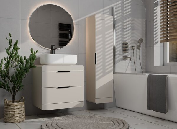 TP Living Vysoká závěsná koupelnová skříňka Terra 1D 31,5 cm kašmírová