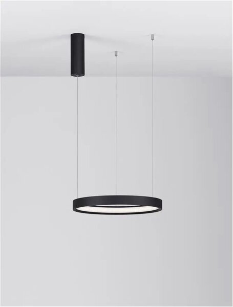 LED lustr Perrine 40 černé – Černá