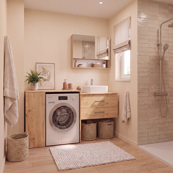 TP Living Koupelnová skříňka na pračku Pola 95 cm dub artisan