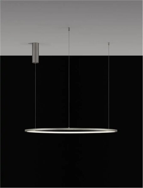 LED lustr Tarquin 80 Stříbrná – Šedá