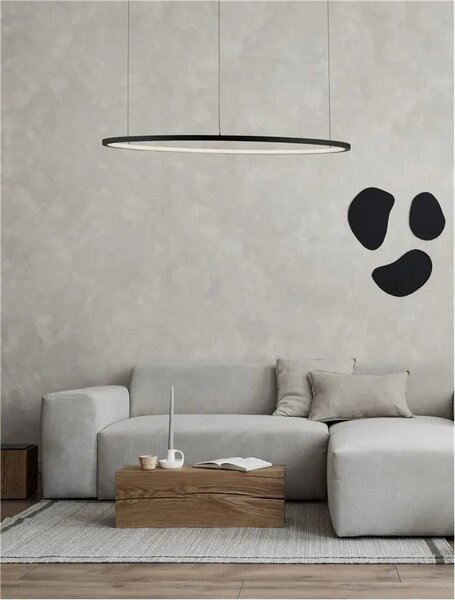 LED lustr Tarquin 80 černé – Černá
