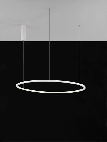 LED lustr Tarquin 80 bílé – Bílá