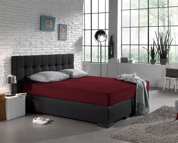 Dreamhouse Prostěradlo Jersey Bordeaux Velikost: 160/180x200/220