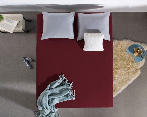 Dreamhouse Prostěradlo Jersey Bordeaux Velikost: 160/180x200/220