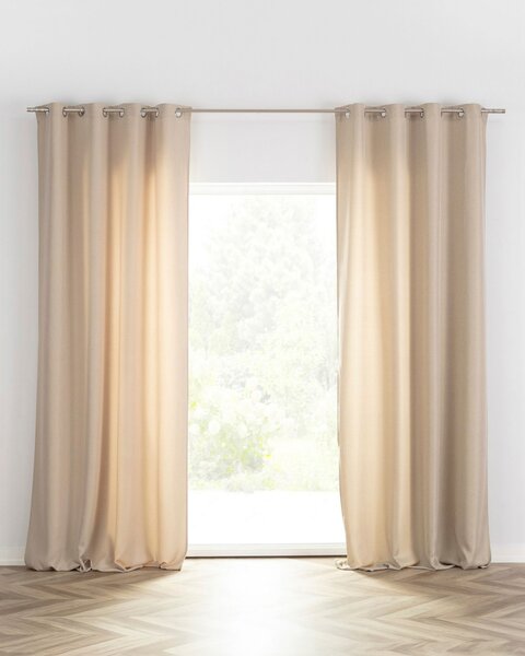 Hotový závěs BASIC na kroužcích 140x280cm béžový 1 ks