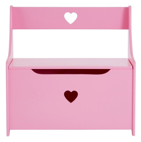 Růžová dětská skříňka s lavicí 60x62x34 cm Pink Heart – Premier Housewares