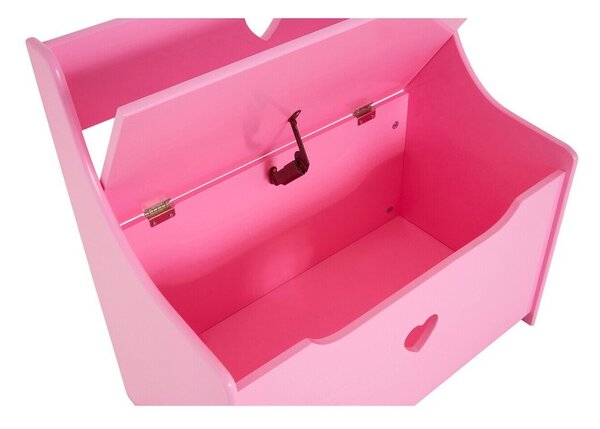 Růžová dětská skříňka s lavicí 60x62x34 cm Pink Heart – Premier Housewares