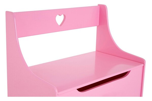 Růžová dětská skříňka s lavicí 60x62x34 cm Pink Heart – Premier Housewares