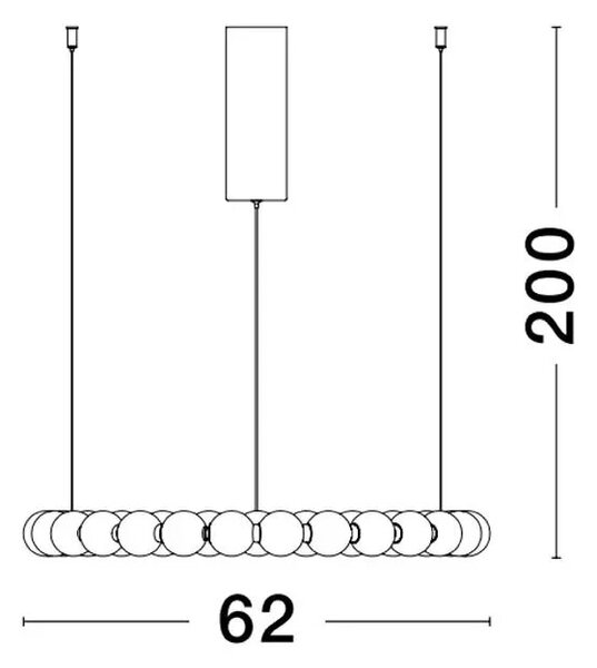 LED lustr Perla 62 zlaté – Zlatá