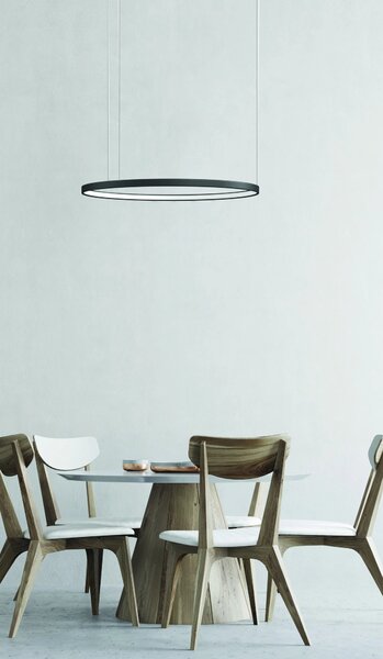 Moderní LED lustr Agnes 48 stmívatelné černé – Černá
