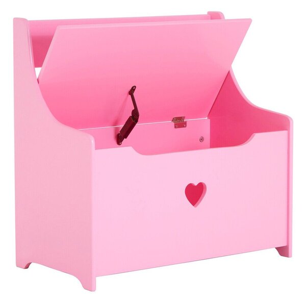 Růžová dětská skříňka s lavicí 60x62x34 cm Pink Heart – Premier Housewares