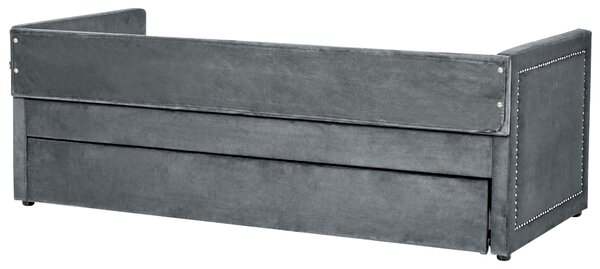 Rozkládací postel Manšestr MIMIZAN 90 x 200 cm Tmavě šedá