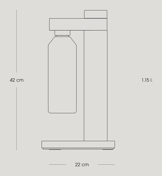 Výrobník sody z nerezové oceli v mosazné barvě Brus – Stelton