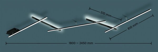 Trio 674610532 LED přisazené stropní svítidlo Indira | 25W integrovaný LED zdroj | 3000 lm | 3000K